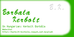 borbala kerbolt business card