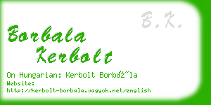 borbala kerbolt business card